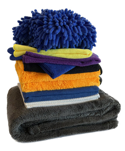 Microfiber Towel & Mitt Kit Set