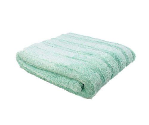 Double Sided Hybrid Twisted Loop Microfiber Drying Towel 50cm x 80cm Mint Green